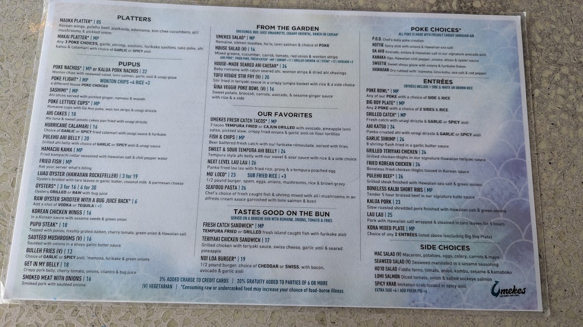 Umekes Fish Market Bar & Grill Menu - Image 2