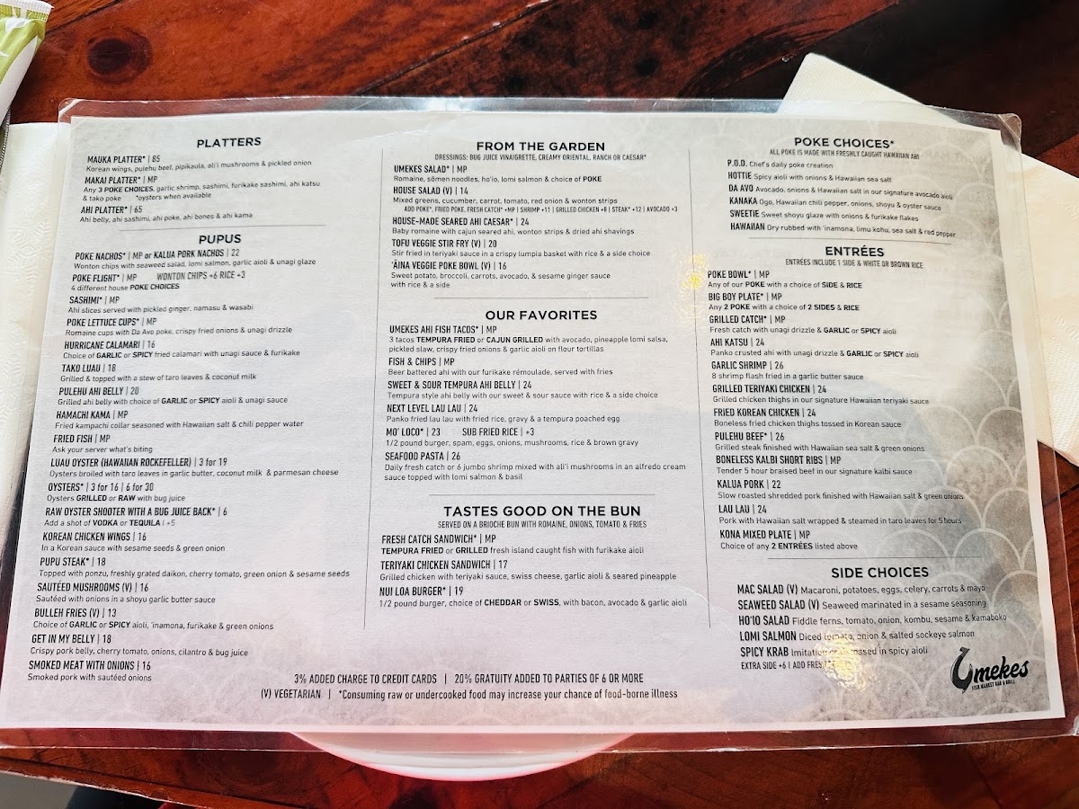 Umekes Fish Market Bar & Grill Menu - Image 4