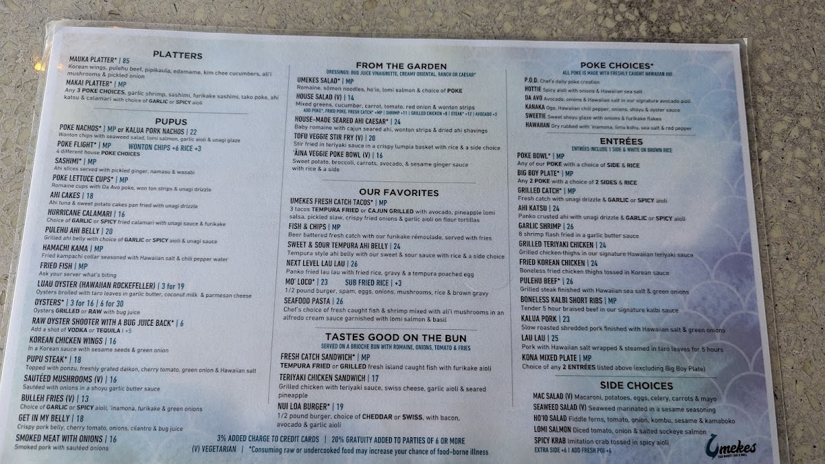 Umekes Fish Market Bar & Grill Menu - Image 6